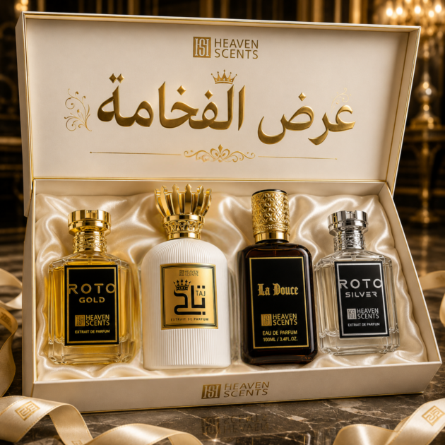 عرض الفخامه - عطر تاج الابيض و عطر روتو جولد و عطر لادوس بليبيا