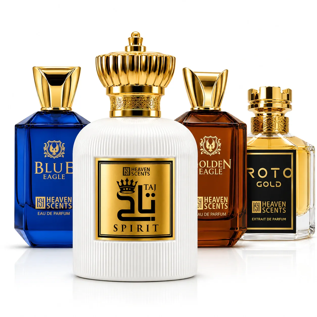 عرض الفخامه - عطر تاج الابيض وروتو جولد وبلو إيغل وجولدن إيغل بفلسطين