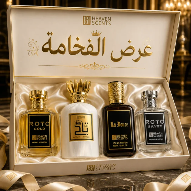 عرض الفخامه - عطر تاج الابيض و عطر روتو جولد و عطر لادوس بليبيا